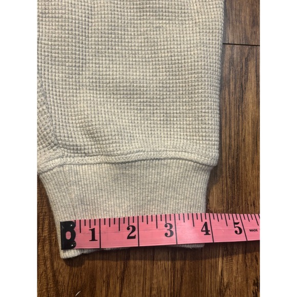 Pact Organic Cotton Waffle Knit Joggers Gray Thermal Lounge Pants Size M unisex - Picture 3 of 10